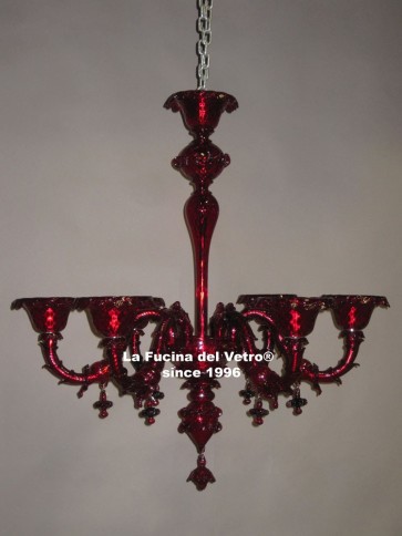  "MODERN REZZONICO COLORED"  Murano glass chandelier