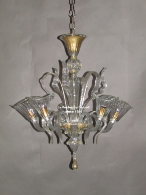 "AQUATIC LIGHTS UP" Murano glass chandelier