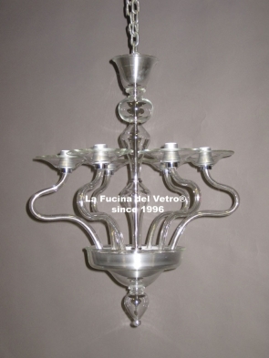 "MODERN PARABOLIC" modern Murano glass chandelier