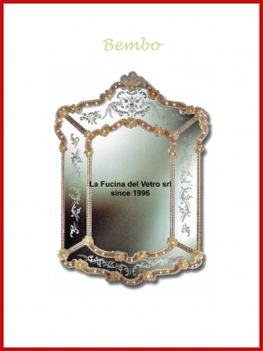 Murano glass mirror "BEMBO" 