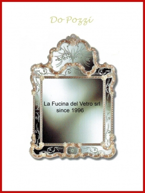 Murano glass mirror "DO POZZI" 