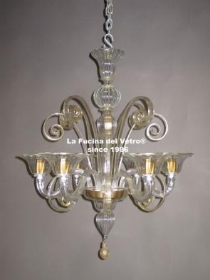 "PASTORAL" Murano glass chandelier 