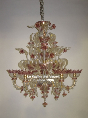 Murano glass chandelier "MINIREZZONICO CLASSIC"