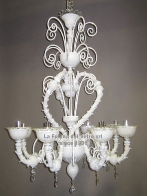 Murano glass chandelier "REZZONICO HEART" 