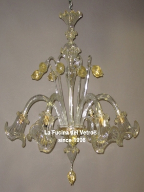  "TULIPS"  Murano glass chandelier