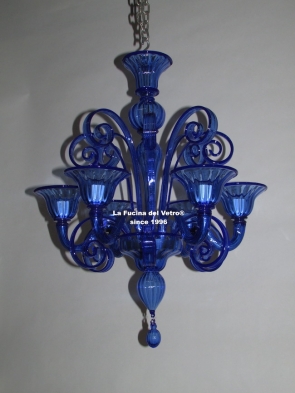 "PASTORAL COLORED VERS.2" Murano glass chandelier