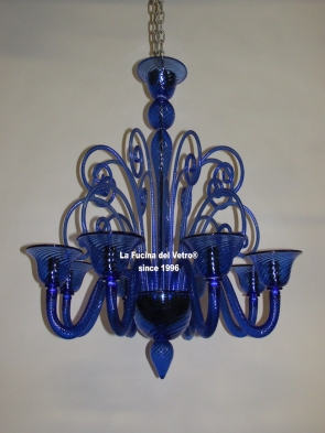 "PASTORAL BLOWN VERS.2" Murano glass chandelier
