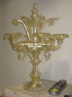 Flambeau in vetro di Murano "REZZONICO"